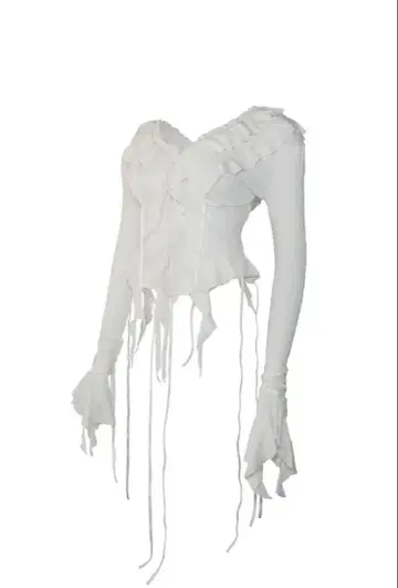 S dot flow frill tops theredthread