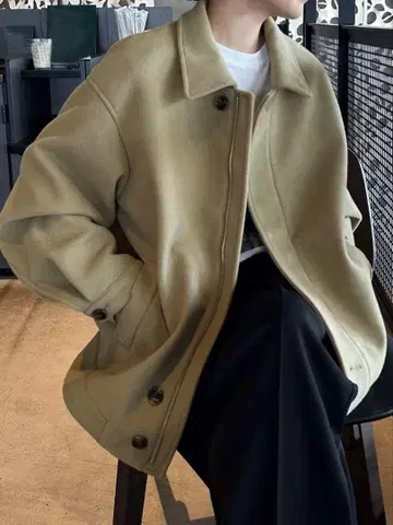 [ select moca ] 빅 실루엣 미들 코트