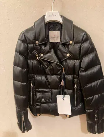 Moncler adib 다운 자켓 가죽 0 블랙 라이더