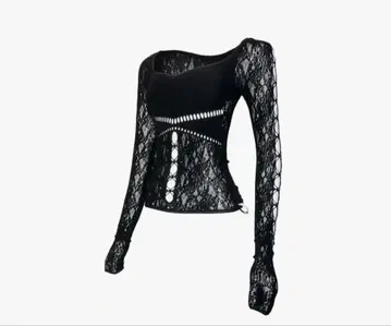 TR34228 S ruched sculpt body lace black