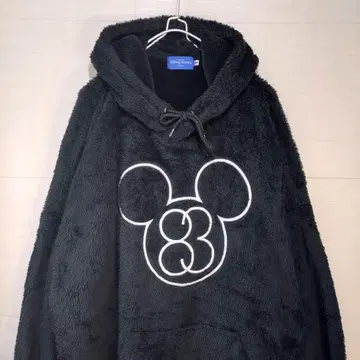 디즈니 미키마우스 보아 후드티 복슬복슬 블랙