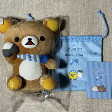 로손 x 리락쿠마 A상 리락쿠마 봉제 인형 키이로이토리 차이로코구마