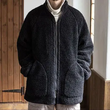 nest Robe CONFECT / 울 보아 지퍼 리버서블 블루종
