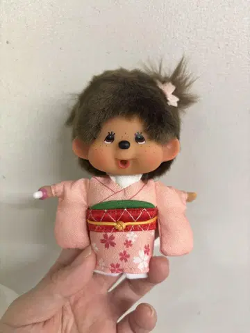 몬치치 기모노 인형 핑크