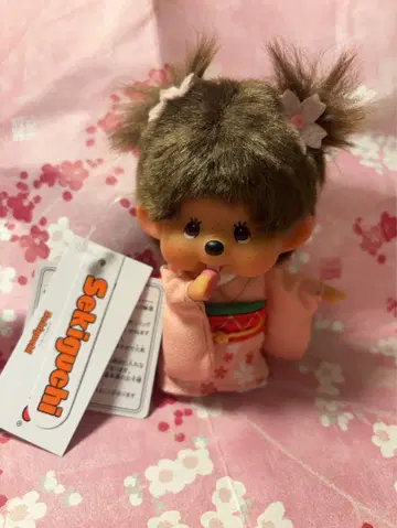 몬치치 기모노 인형 핑크