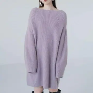 fray i.d 라쿤 니트 미니 원피스