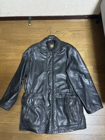90s 가죽 코트