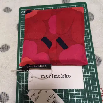 marimekko 꽃무늬 에코백 빨간색