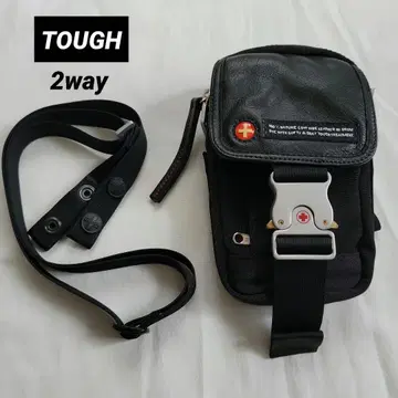 TOUGH 숄더 파우치 벨트 파우치 2way 블랙 y2k