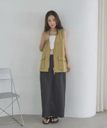 feepur 페피루르 포켓워크 베스트 베이지 M