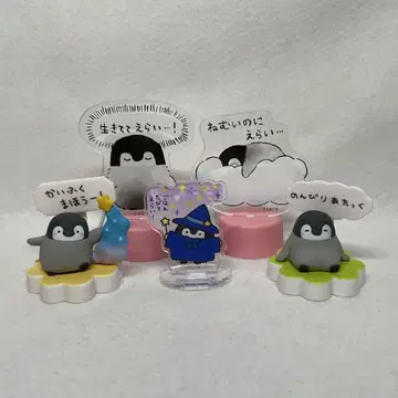 [ 묶음 판매 ] 코우펜짱 피규어 아크릴 스탠드 병뚜껑 5종 세트