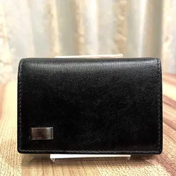 고품질 dunhill 던힐 6연 키케이스 가죽 블랙 실버 금장 장식