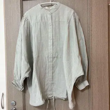 네스트로브 린넨 100% 돌먼 슬리브 블라우스