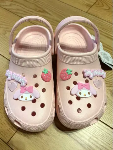 마이멜로디 통굽 핑크 클로그 샌들