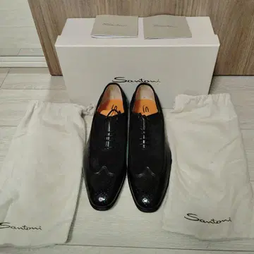 산토니 Santoni 블랙 스웨이드 가죽 옥스퍼드