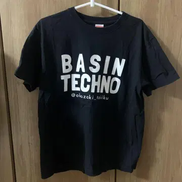 오카자키 타이이쿠 BASIN TECHNO 티셔츠 M 사이즈 블랙
