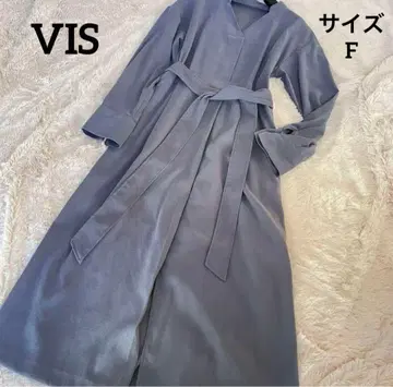 VIS 벨트 포함 롱 원피스 더스티 블루
