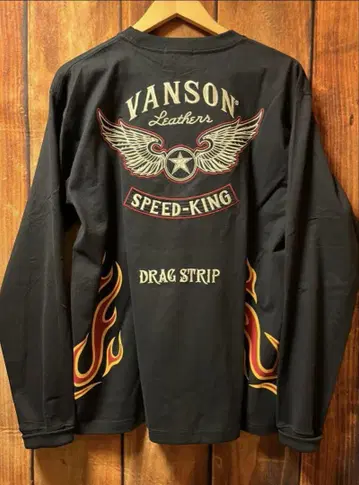 새상품 반손 vanson 스타 윙 긴팔 T셔츠 임팩트 XL