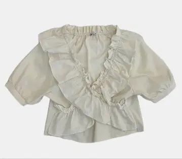 ZARA 코튼 프릴 상의