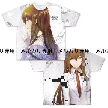 STEINS;GATE 마키세 크리스 양면 풀 그래픽 T셔츠 XL 사이즈