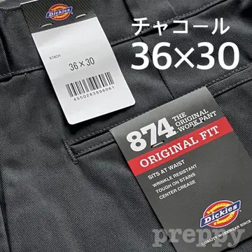 [ 미사용 새상품 ] 디키즈 874 차콜 36 x 30 워크 팬츠