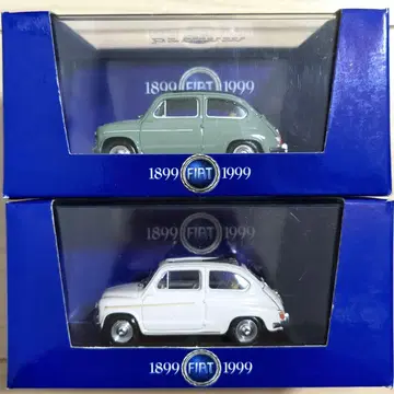 1:43 브룸 피아트 600D 컨버터블 그린 & 화이트