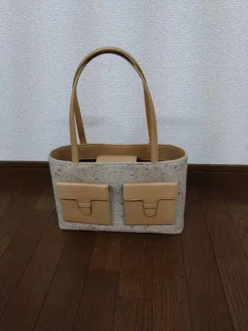 NATURAL BEAUTY 베이지 프론트 포켓 백