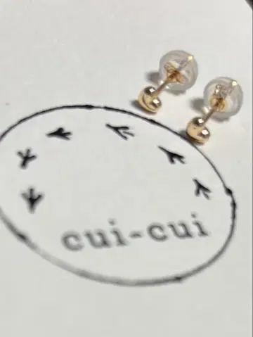 cuicui 큐이큐이 골드 하트 귀걸이 K10YG