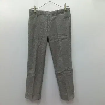 6 [유니클로] 슬랙스 캐주얼 팬츠 하운드투스 노턱 S 그레이 블랙
