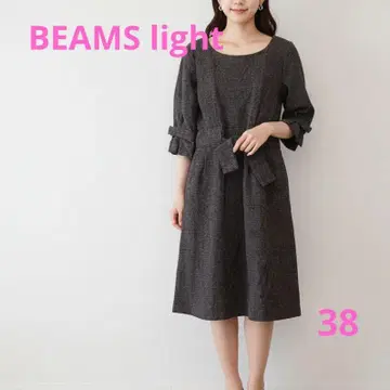 즉시 구매 OK BEAMS LIGHTS 고급 트위드 원피스 38 포멀