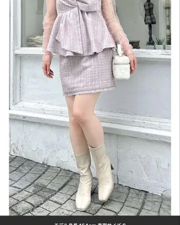 dazzlin 포켓 미니 스커트 트위드