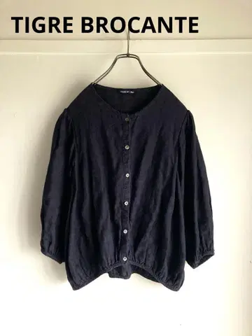 TIGRE BROCANTE 도트 무늬 린넨 블라우스