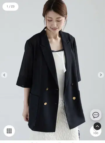 테치치 메쉬 하프 슬리브 자켓