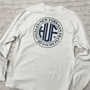 인기 즉시 완판 아이템 HUF 하프 롱 슬리브 티셔츠 화이트 M 사이즈