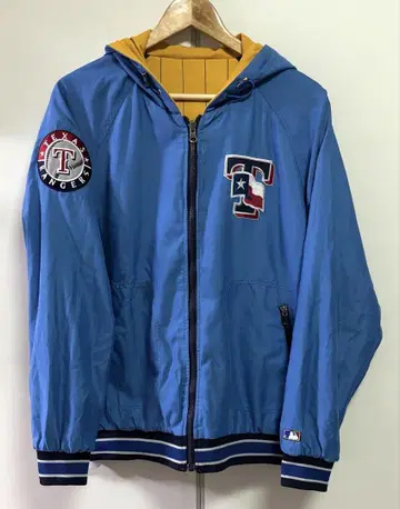 새상품급 빈티지 MLB 텍사스 레인저스 리버서블 지퍼 후드티