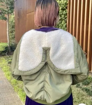 Ray BEAMS 보아 후드 숏 블루종 ma-1 레이빔즈