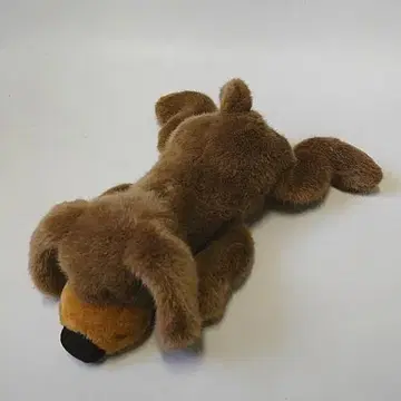 SHINADA company 레트로 빨간색 택 강아지 봉제 인형