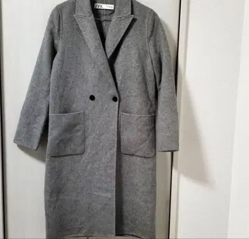 ZARA 그레이 롱 코트 M 울