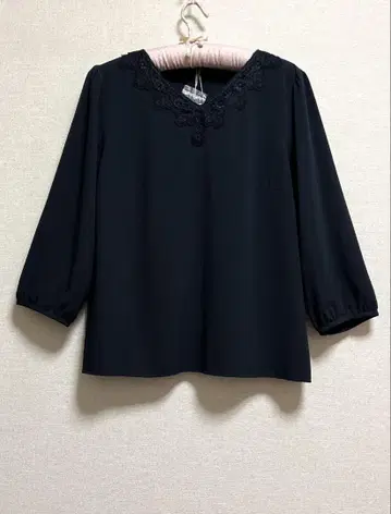 택 포함 빅 사이즈 앨리스버리 V넥 블라우스
