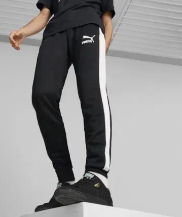 PUMA 조거 팬츠 블랙/화이트