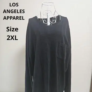 [ 빅 LOS ANGELES APPAREL ] 블랙 티셔츠 사이즈 2XL
