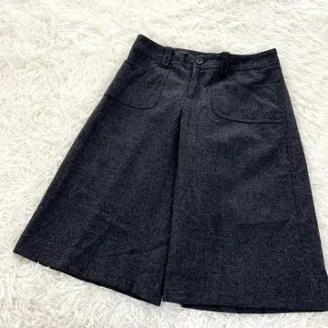 애니팜 온워드 카시야마 가우초 팬츠 울 혼방 종아리 기장 빅 사이즈
