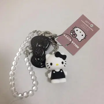새상품 로리즈팜 키티 퀼팅 키 참 파우치