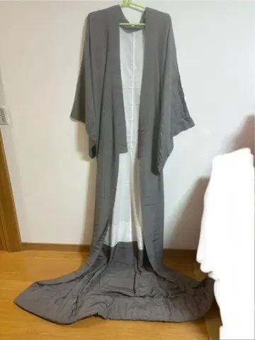 그레이 롱 기장 기모노