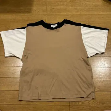 HYKE 하이크 바이컬러 티셔츠 반팔 T셔츠