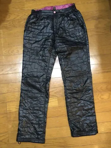 PUMA 퀼팅 블랙 팬츠