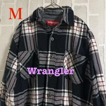 구제 의류 해외 Wrangler M 사이즈 체크 무늬 플란넬 셔츠