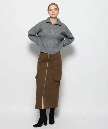 FOREVER 21 하프 지퍼 니트 풀 오버