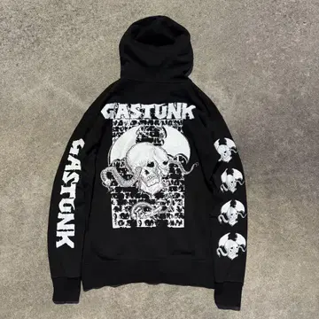 GASTUNK 스컬 프린트 후드티 XL 그런지 y2k 락