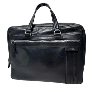 발리 비즈니스 백 대용량 A4 수납 가능 브리프 케이스 로고 블랙 가죽
